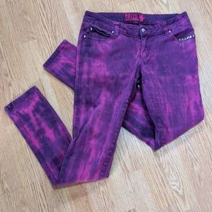 Tripp tie-dye purple jeans size 9